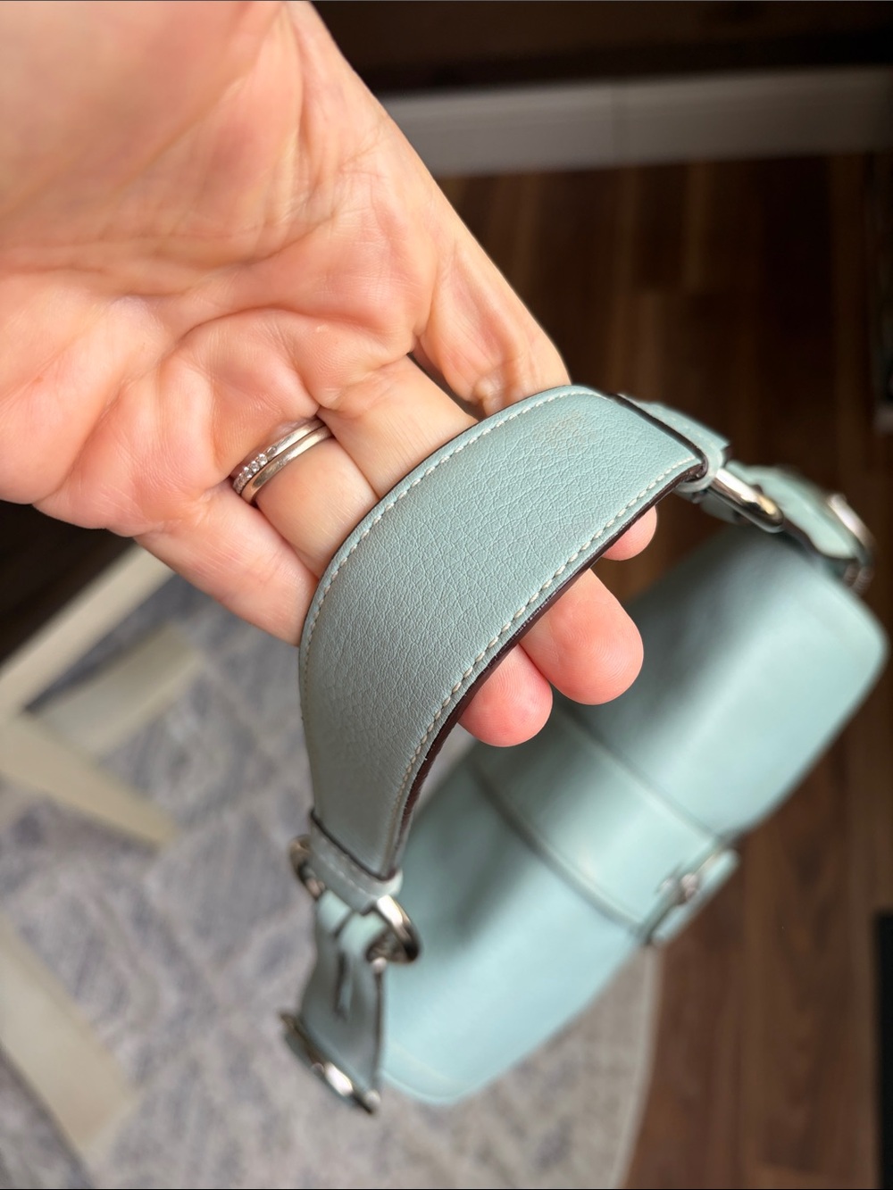 Vintage Coach SoHo HOBO RARE Light Turquoise Tiffany Blue - Picture 9 of 16